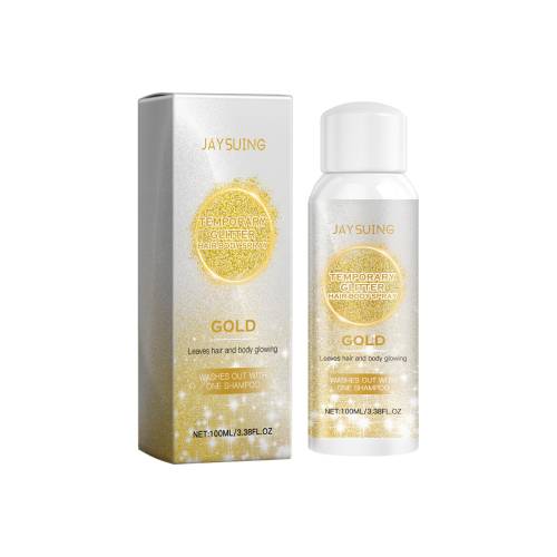 Guld og sølv body glitterspray