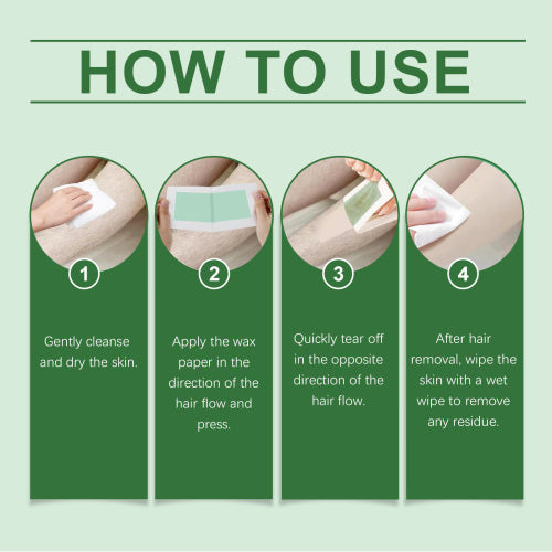 Voksstrips til ansigt og krop med plejeservietter