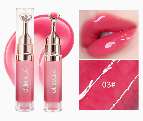 Volumen-lipgloss med kølende metalspids