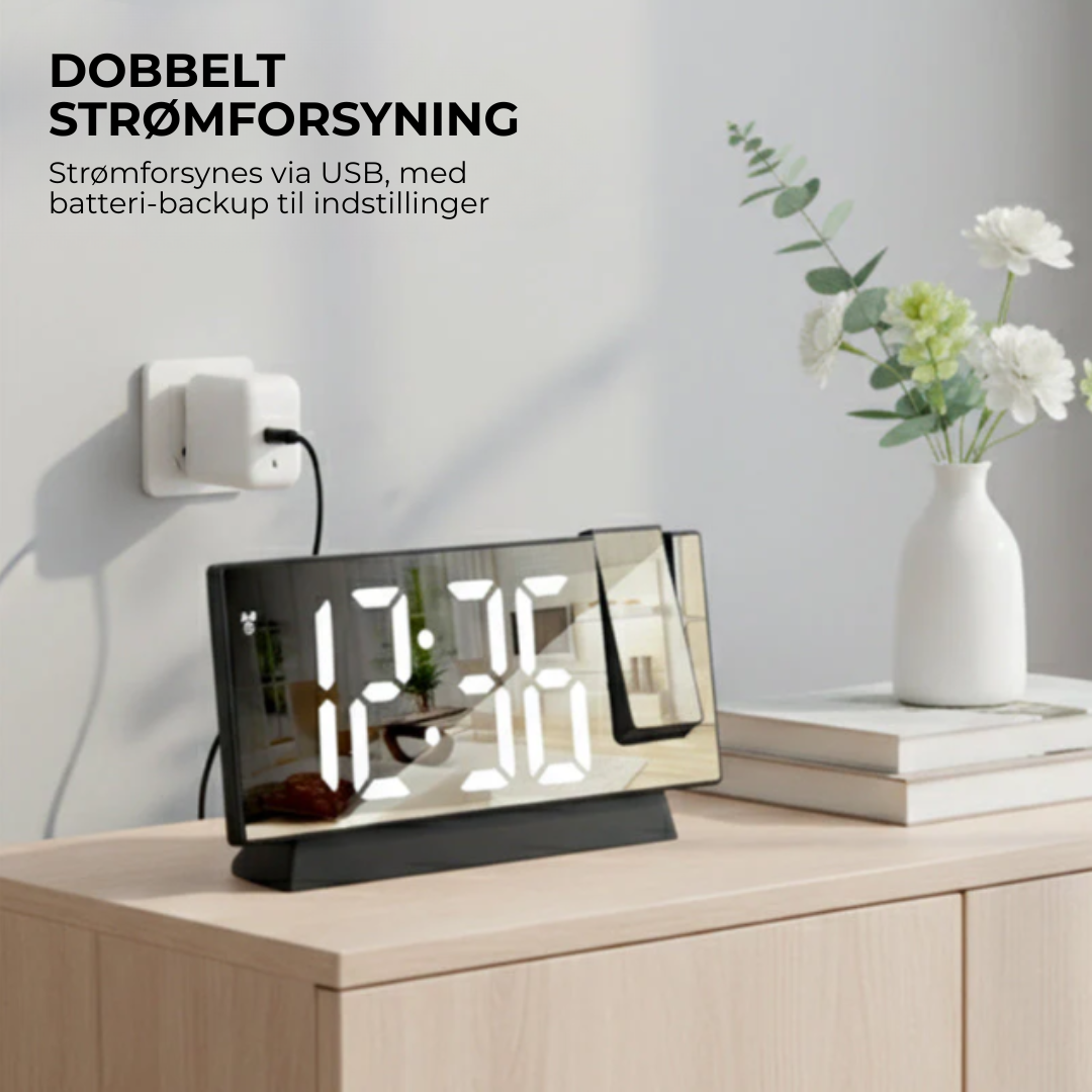 PrettyVåg™ LED Prettyjektionsvækkeur - Vågn Prettyere Hver Dag