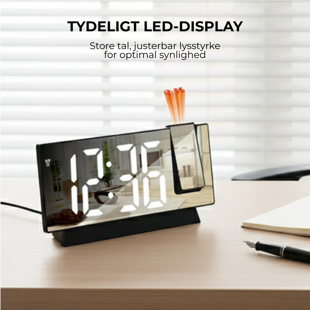 PrettyVåg™ LED Prettyjektionsvækkeur - Vågn Prettyere Hver Dag