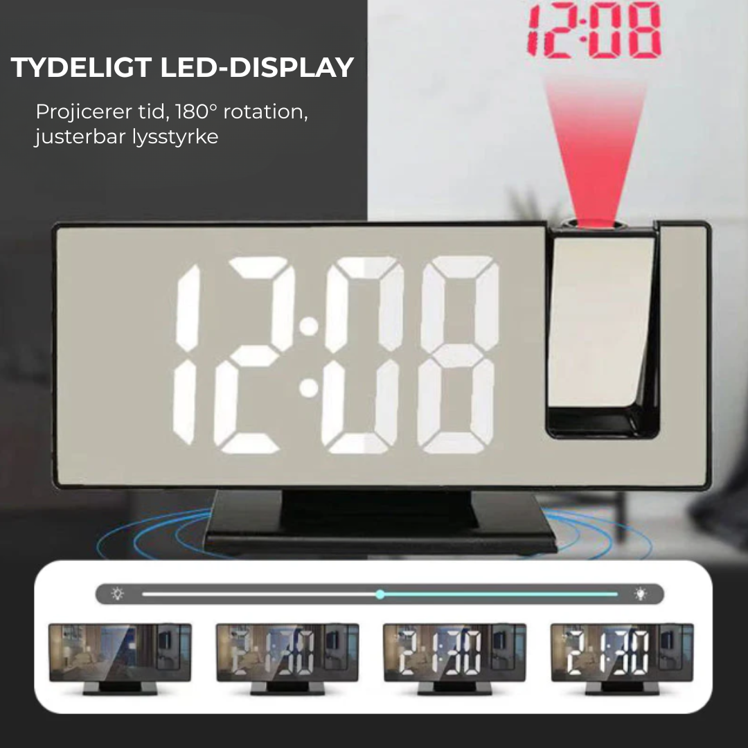 PrettyVåg™ LED Prettyjektionsvækkeur - Vågn Prettyere Hver Dag