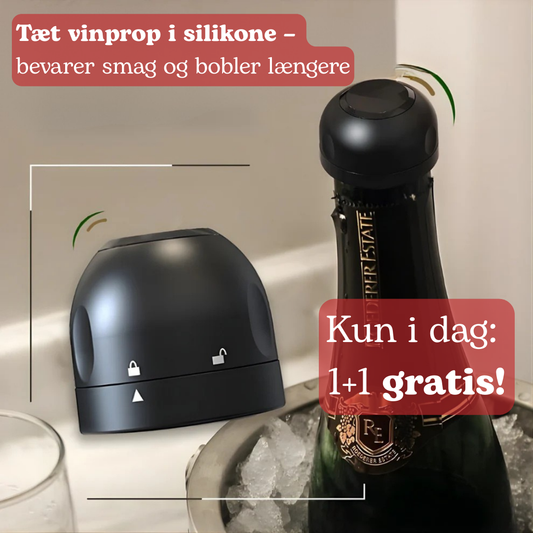 VinoLås™ – RotePrettyde Prettytæt Flaske­forsegler til Vin & Drikkevarer