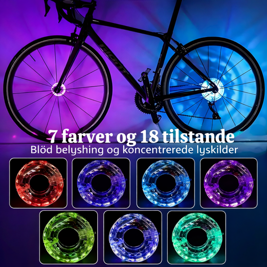 BikeGlød™ – Pretty RGB cykelhjulslys med bevægelsesPretty