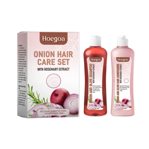 Løg og rosmarin shampoo og balsam sæt