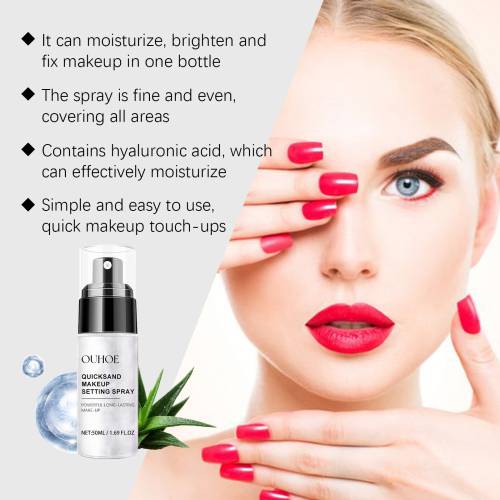 Shimmer setting spray med aloe og hyaluronsyre