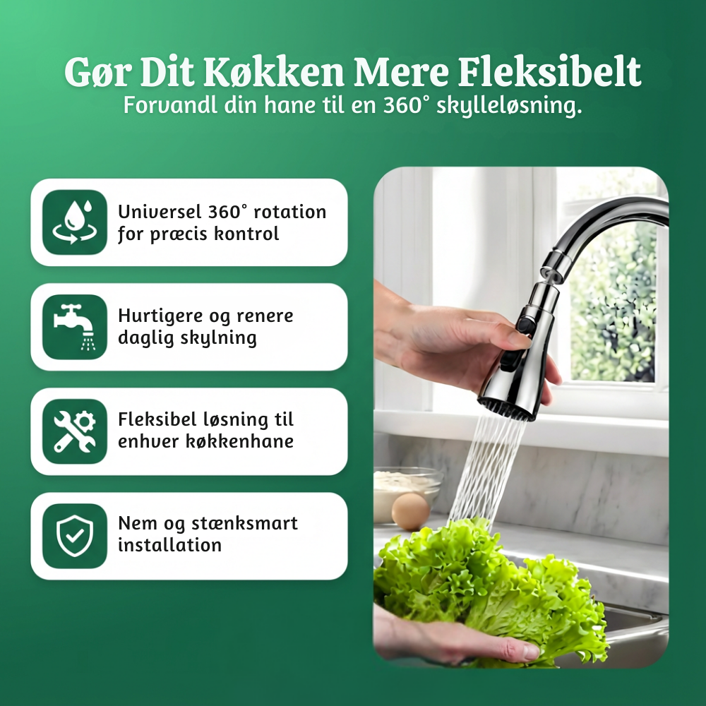 VandPretty™ – Universel 360° RotePrettyde Køkkenhane Forlænger