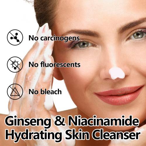 Ginseng skumrens med niacinamid