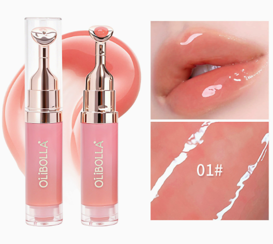 Volumen-lipgloss med kølende metalspids