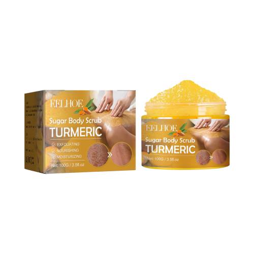 Gurkemeje sukker bodyscrub med jojoba og mandel