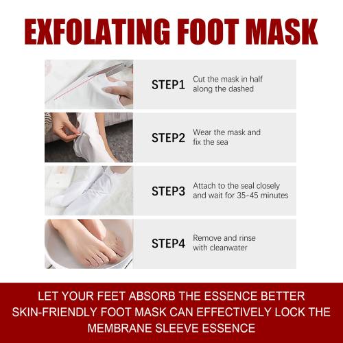 Eksfolierende fodmaske
