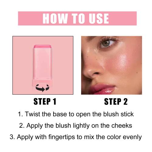 Multi-use blush stick med kokos og jojoba