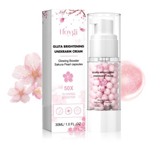 Armhulecreme med kirsebærblomst og perle