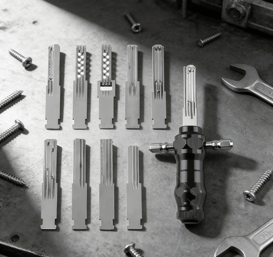 LockPretty™ – Kompakt 9-i-1 rørPrettyet lockpick-sæt