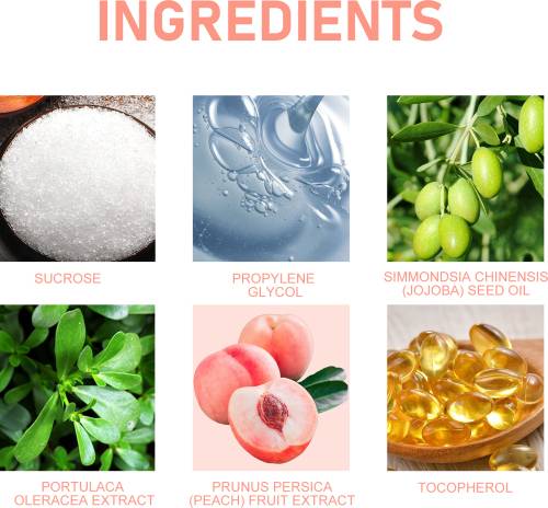 Fersken læbescrub med vitamin E