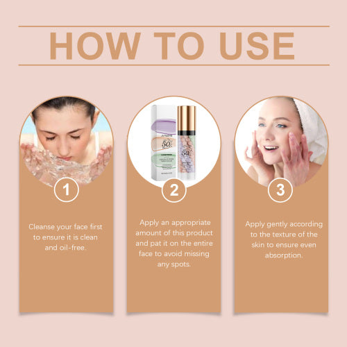 Trefarvet farvekorrigerende primer