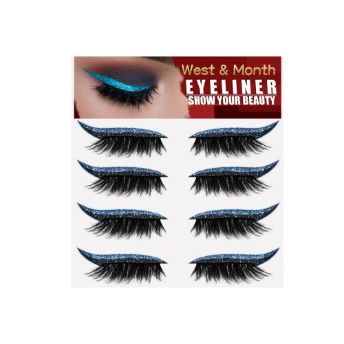 Selvklæbende eyeliner-vippestrips, 4 par