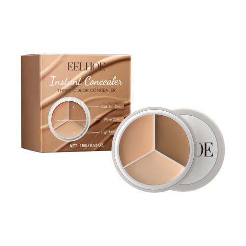 Trefarvet concealer-palet