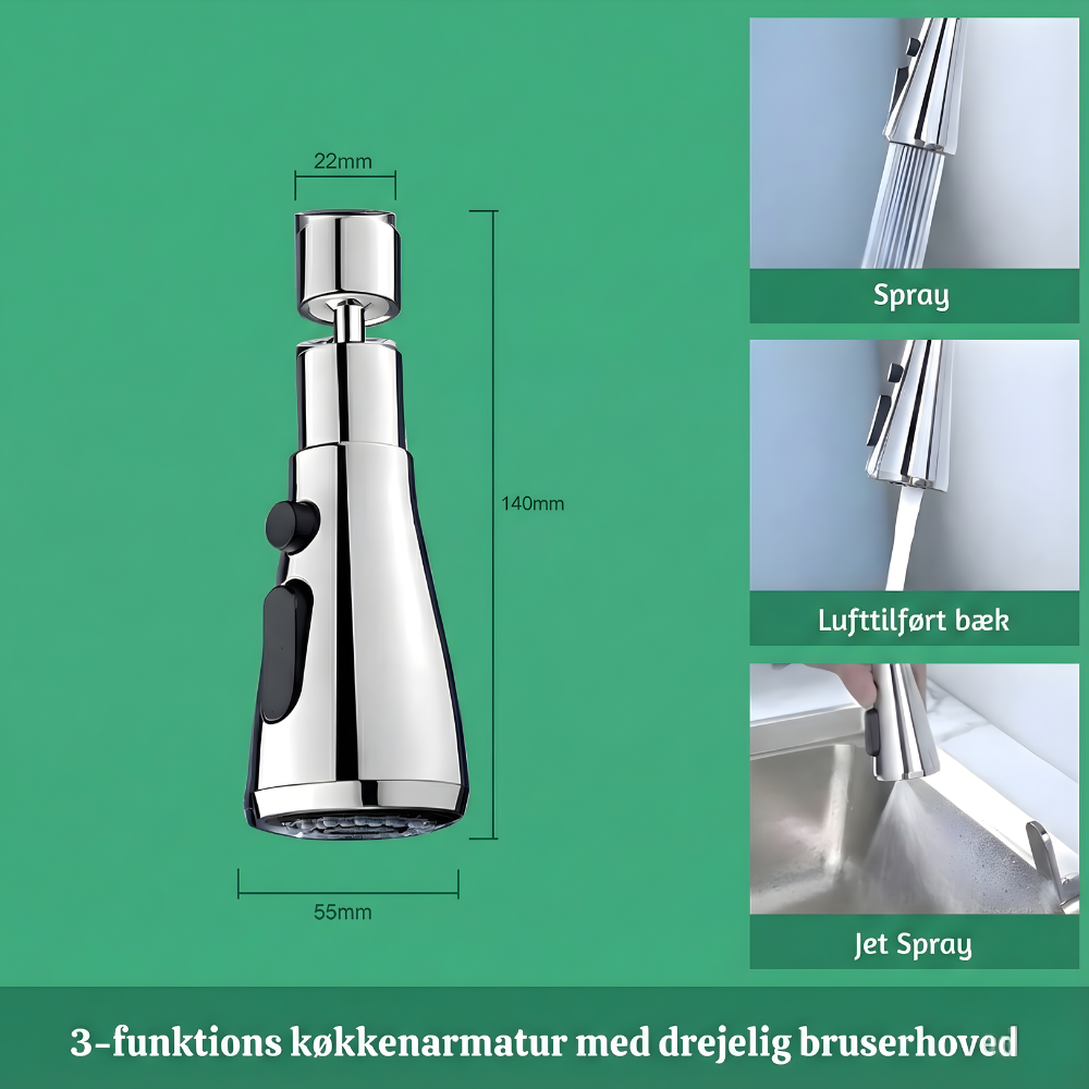 VandPretty™ – Universel 360° RotePrettyde Køkkenhane Forlænger
