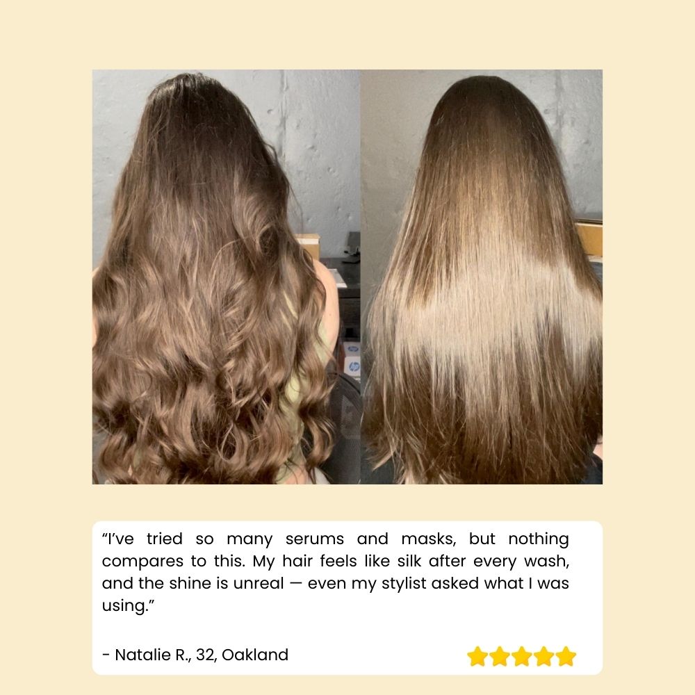 Keratin-hårmaske til tørt og kruset hår