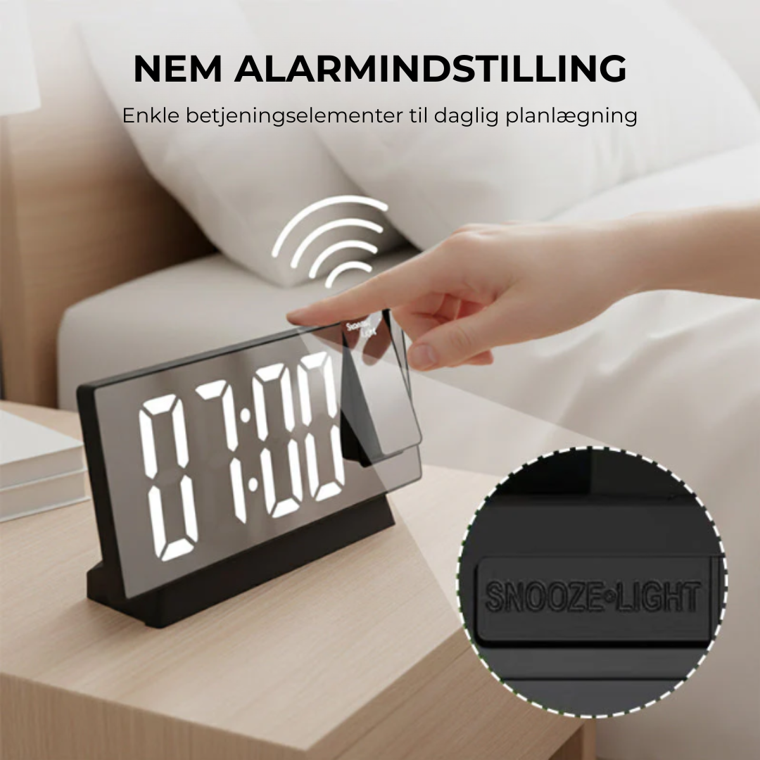 PrettyVåg™ LED Prettyjektionsvækkeur - Vågn Prettyere Hver Dag