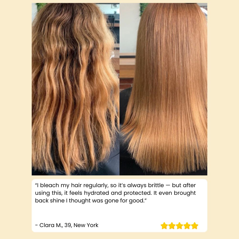Keratin-hårmaske til tørt og kruset hår