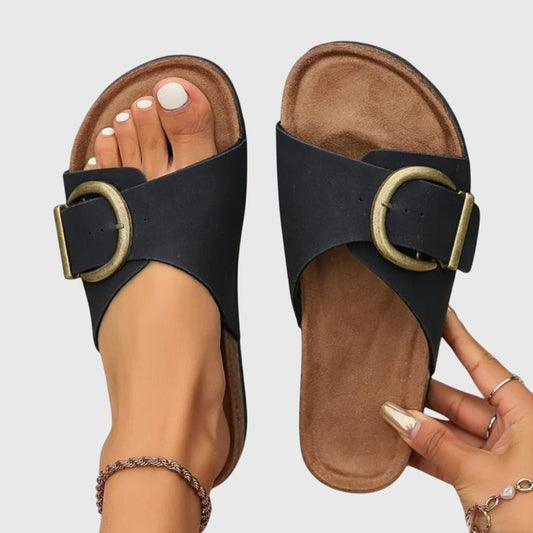 Augusta – sandaler med bred pasform – Beige