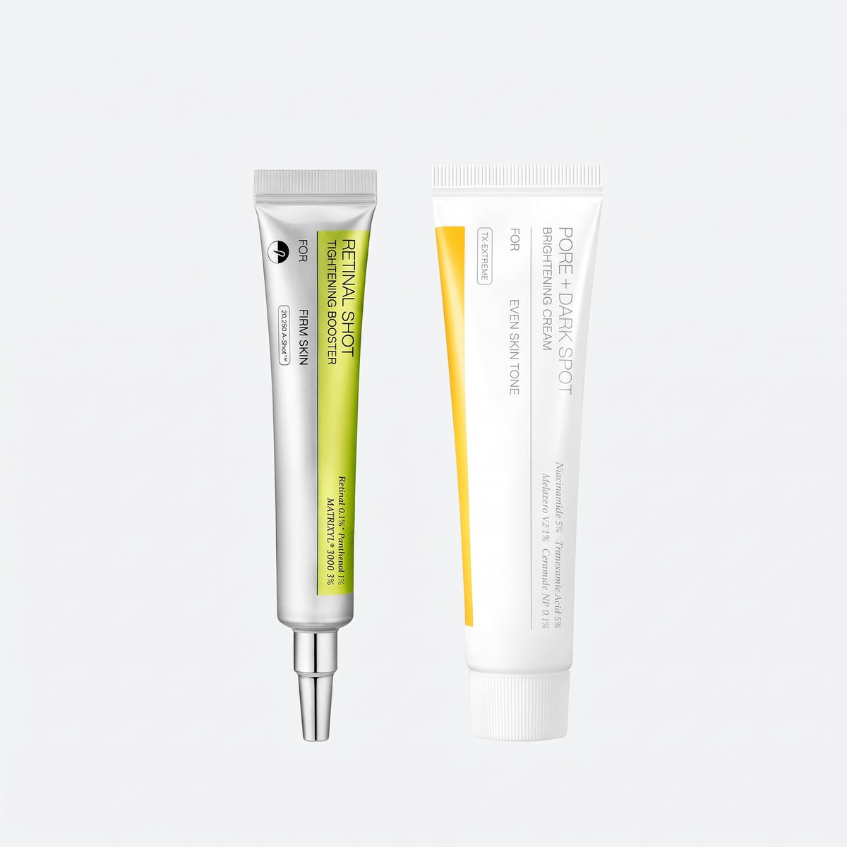 Vita A Retinal Shot booster & opklarende creme mod porer og mørke pletter sæt