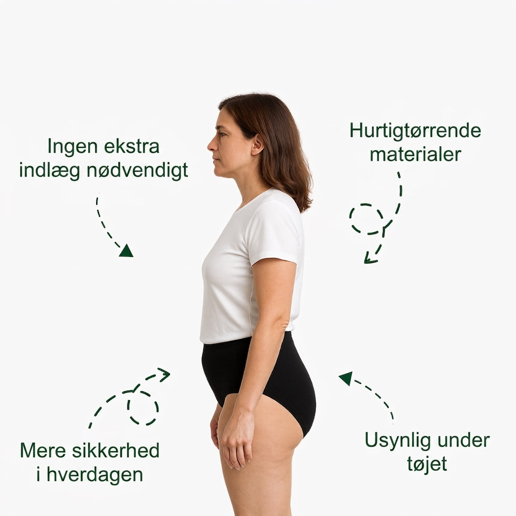 DameTryg – absorberende underbukser til kvinder – Beige