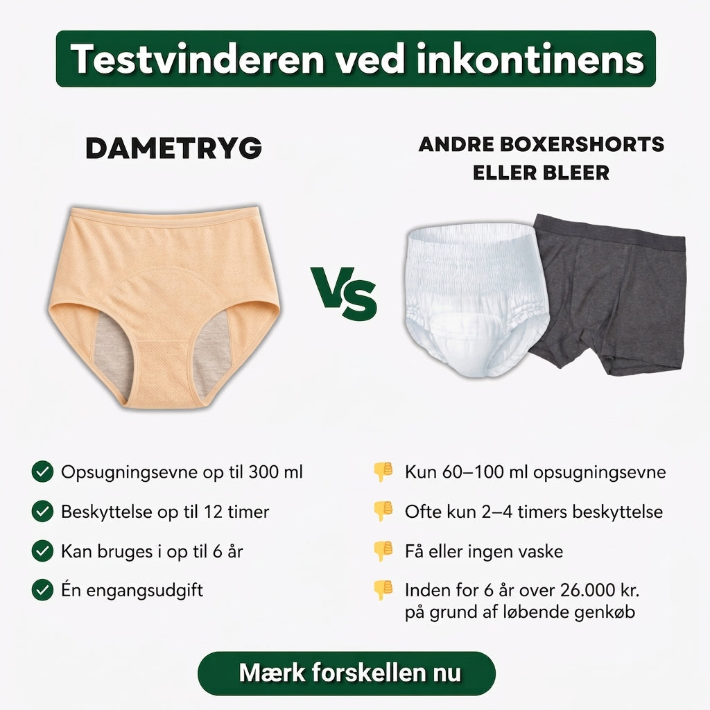 DameTryg – absorberende underbukser til kvinder – Sort