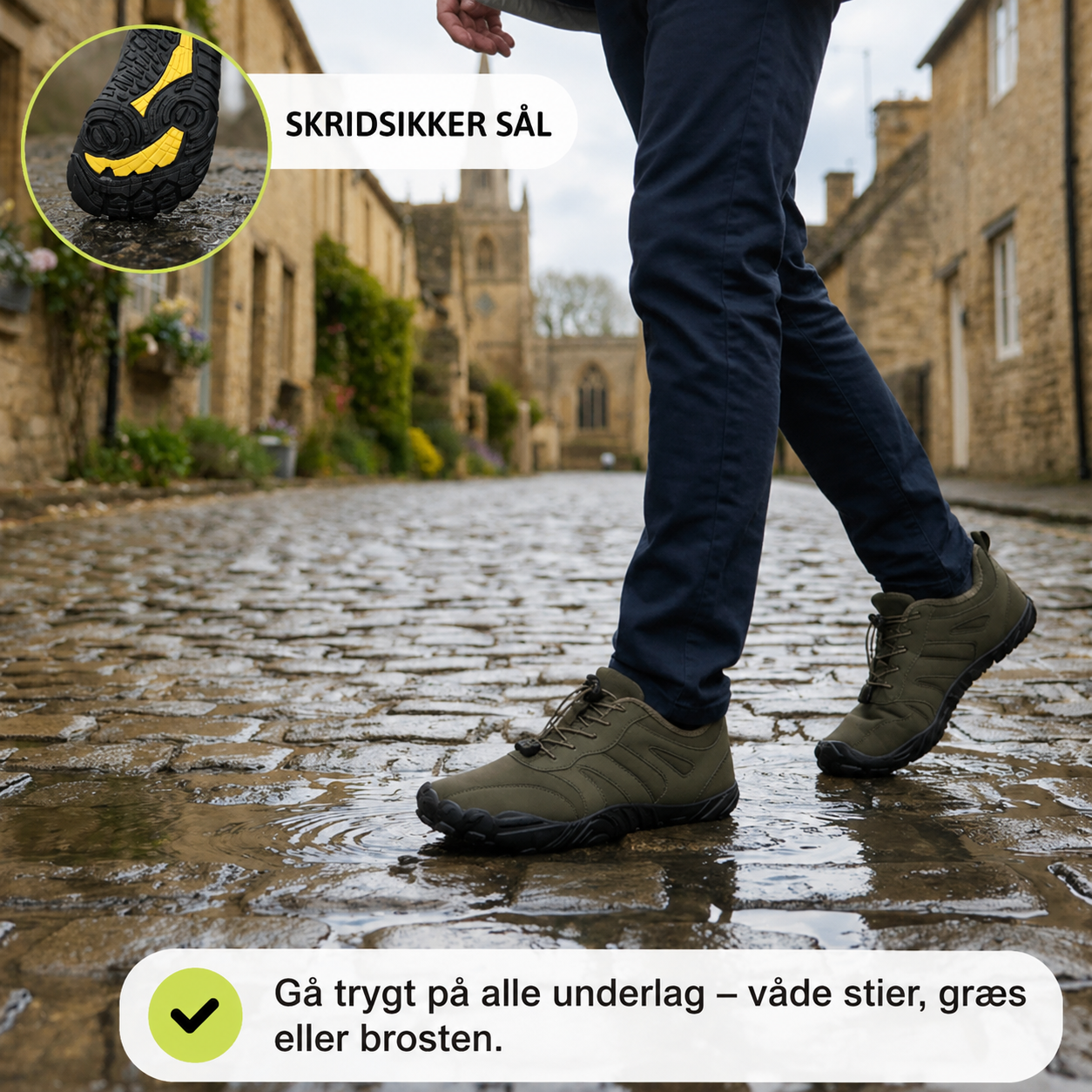 NordSkridt – Vandafvisende barfodssko til forårsbrug