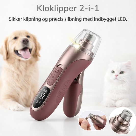 Kloklipper med LED-lys – Præcisionstrimmer til Pretty Klopleje for Kæledyr
