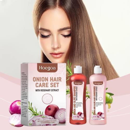 Løg og rosmarin shampoo og balsam sæt