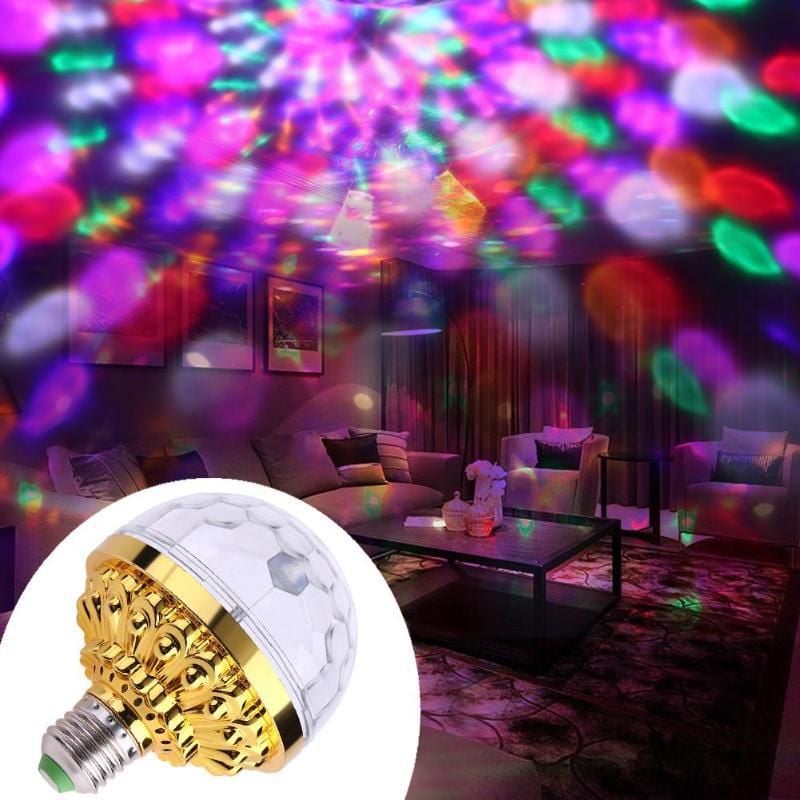 Roterende RGB LED-pære med stroboskopeffekt