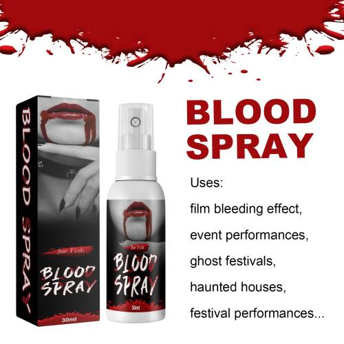 Kunstigt blod-spray til halloween og film