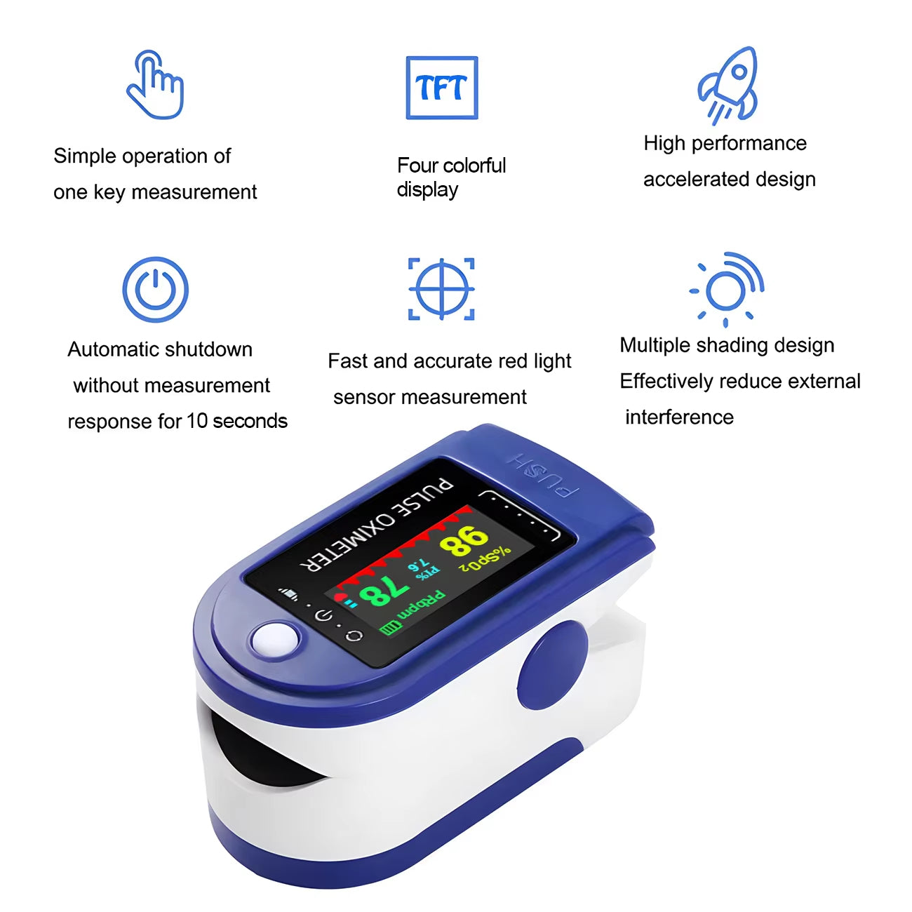 Fingerpulsoximeter med digitalt display