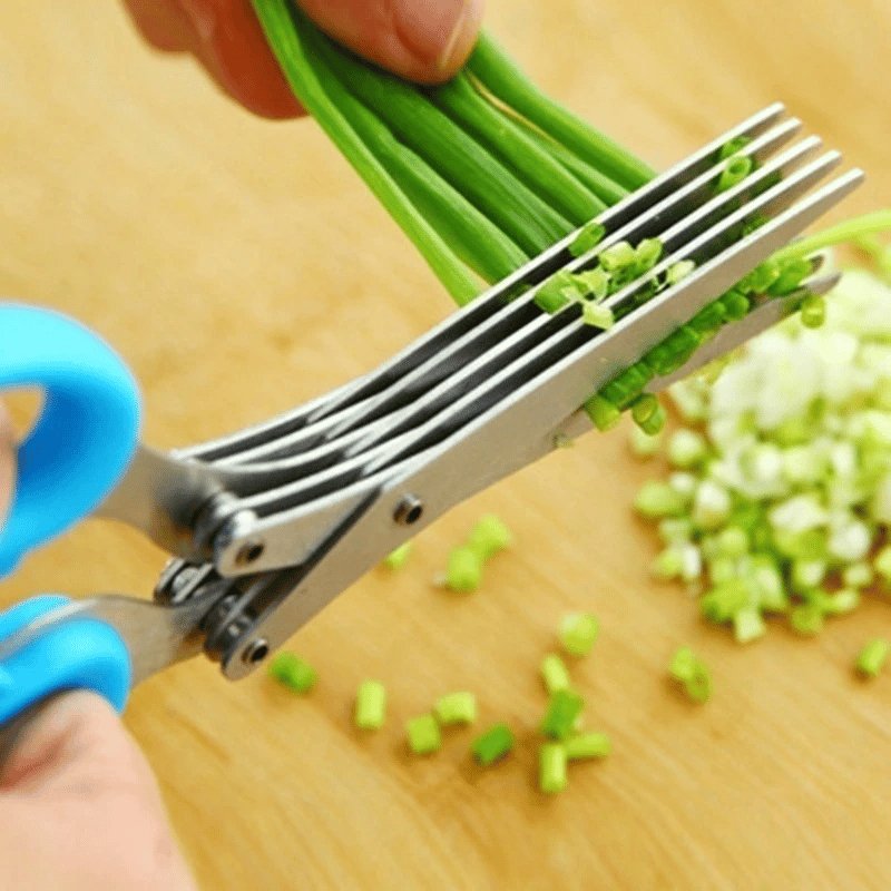Køkkensaks med 5 blade til krydderurter