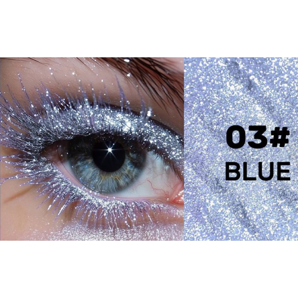Glimmermascara, vandfast topcoat