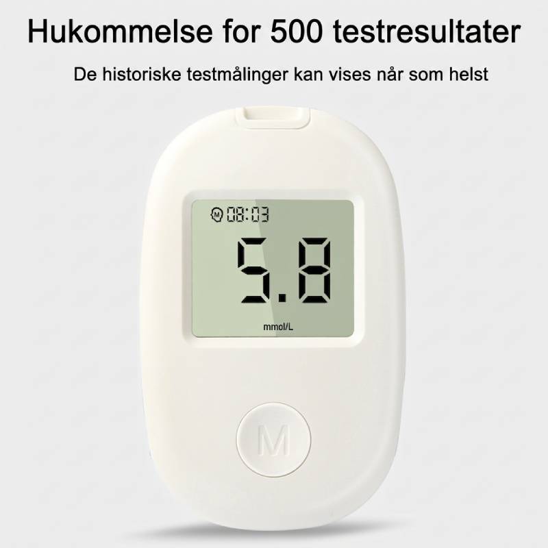Målesæt med fingerpulsoximeter og DS-6 blodsukkermåler